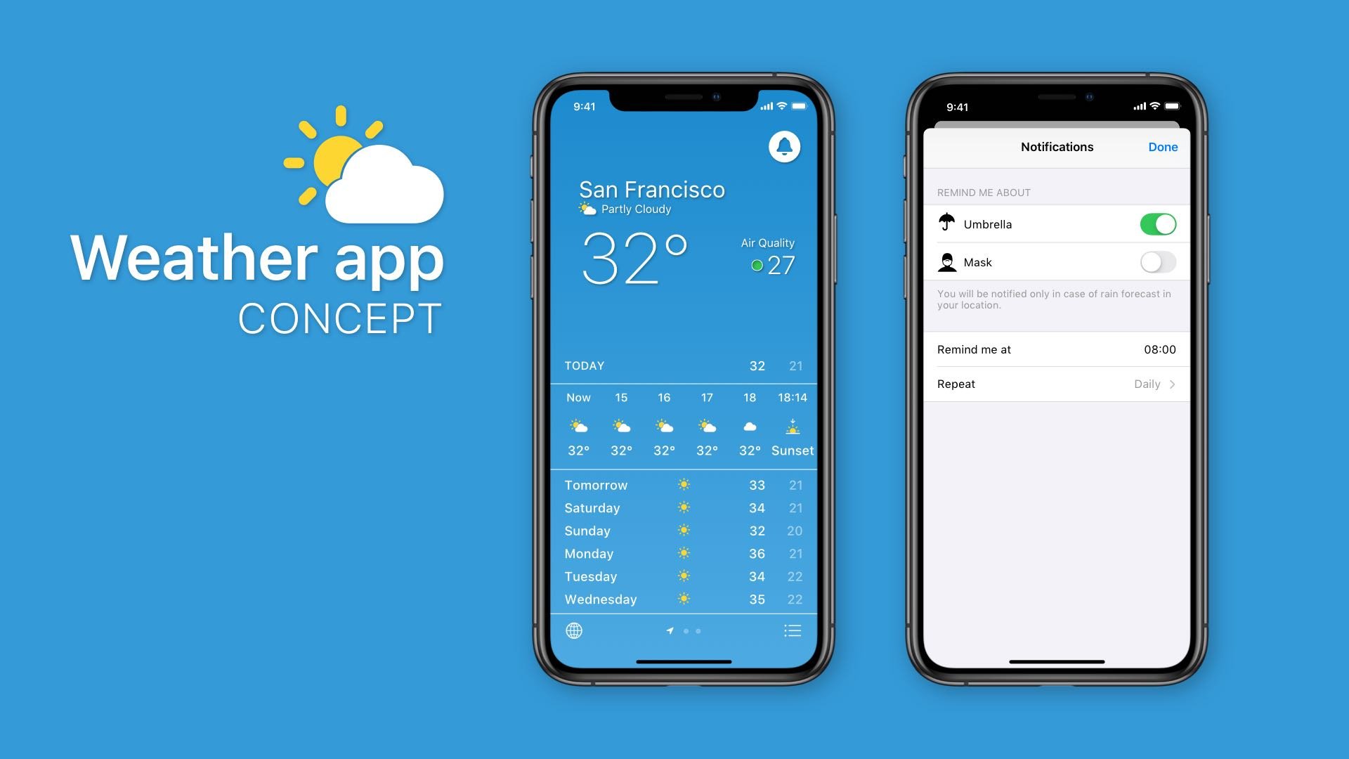 Weather app Concept